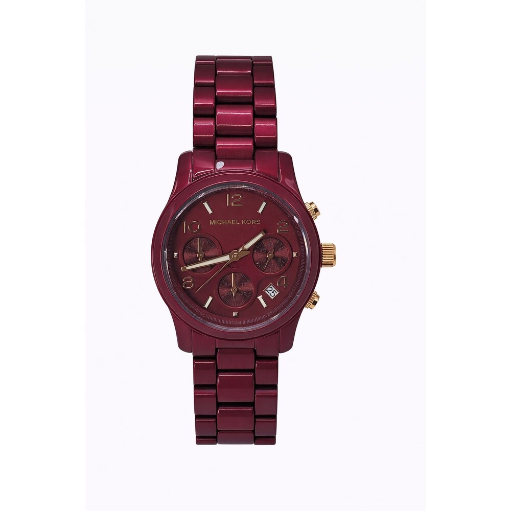 Michael Kors Runway Women's Red-Tone Chronograph Watch MK7436